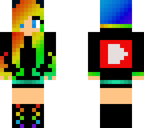 rainbow youtube streamer girl