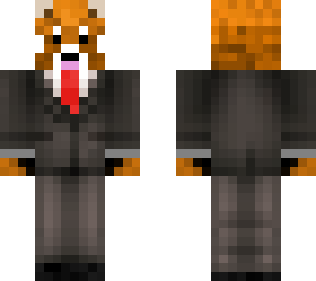 red panda in suit