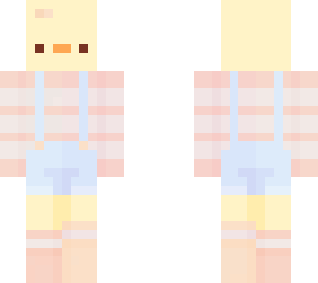 striped overalls ducky