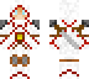 white and red assassin