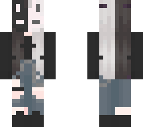 black and white girl with bunny mask