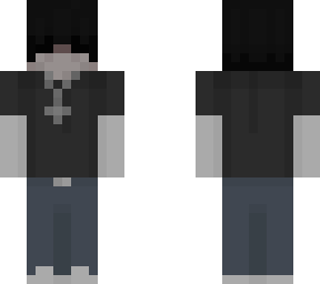 black hair boy w/chain & black sweater <3
