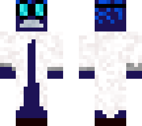 blue evil scientist