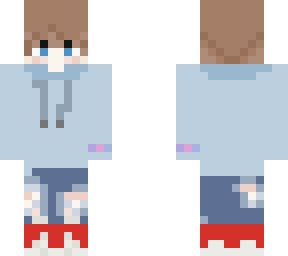 blue hoodie