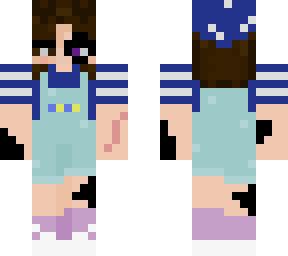 blue shirt with overalls