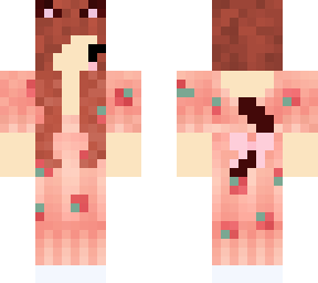 brown hair cat strawberry dress