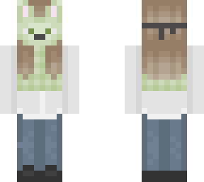 bunny mask thingy - green