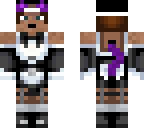 catboy maid with purple tail