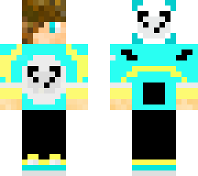 cyan / yellow hoodie