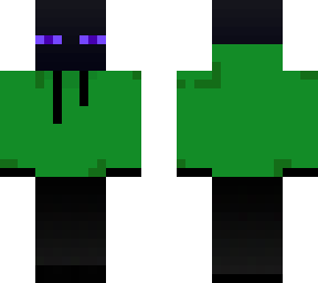 ender with green hoodie to tux