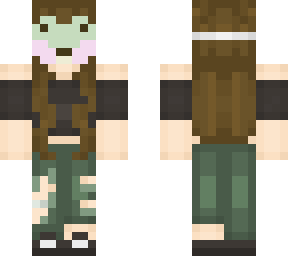 girl with frog mask