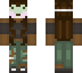 girl with frog mask