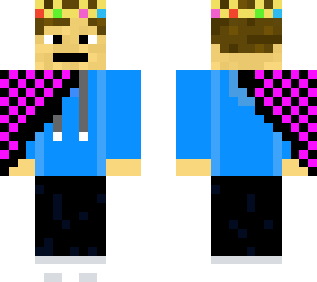 glitched boy with crown