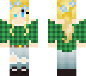 green, ponytail