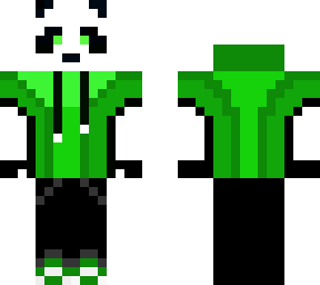 green hoodie panda