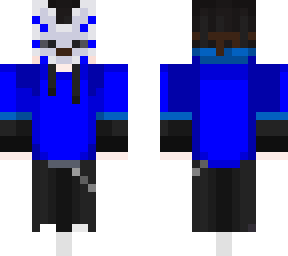 kitsune masked boy blue