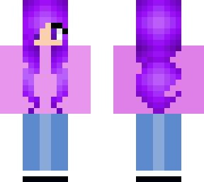 purple hair skin
