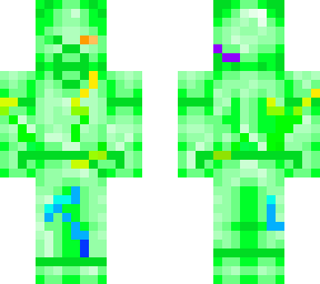 rainbow green steve (skin request)