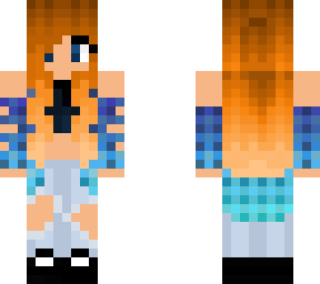 redhead blue pattern