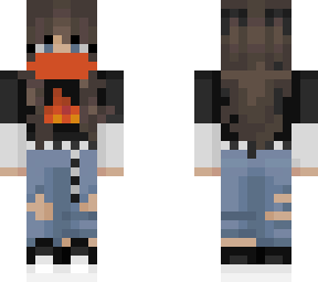 skater girl with mask