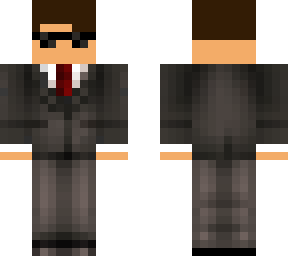 suit and glasses