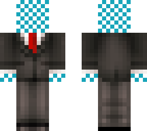 (effect) checkered suit man, faceless