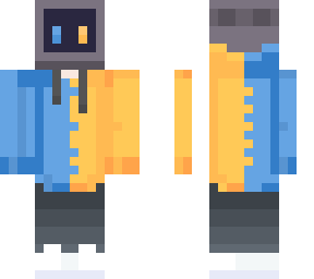 2 colors computer man