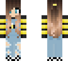 bee overalls girl