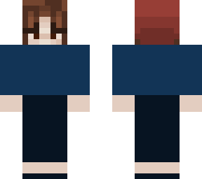 black pants blue shirt