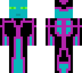 blue alien with cloak