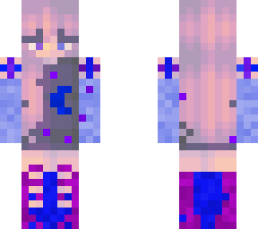 blue nd purple moon girl skin