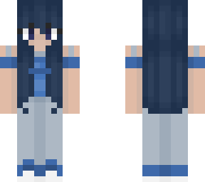blue teen girl