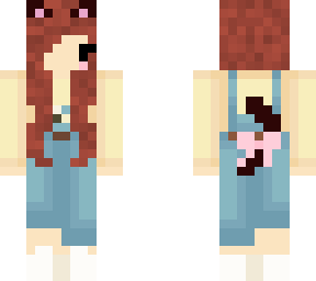 brown hair cat girl overalls v2
