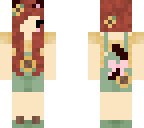 brown hair cat sunflower outfit v2