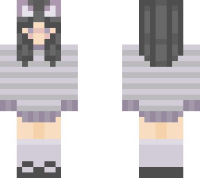 cat girl with purple clothes :3