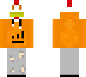 chicken in orange adidas hoodie