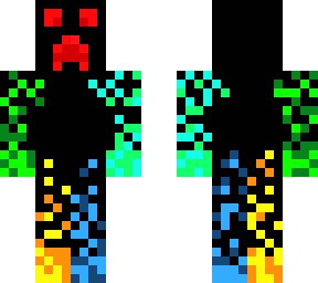 colorful (red, turquoise, green, blue and yellow) creeper