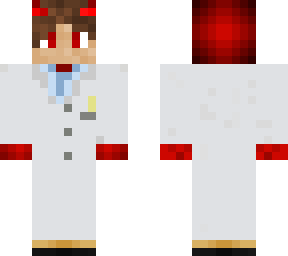 con bata de laboratorio