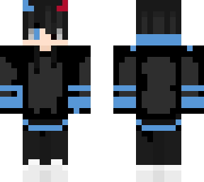 demon red and blue boy