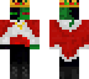 enderman + zombie in techno outfit