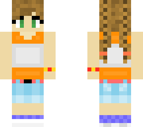girl in an orange shirt