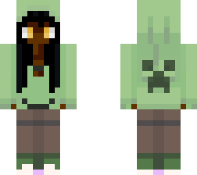 light in a creeper hoodie