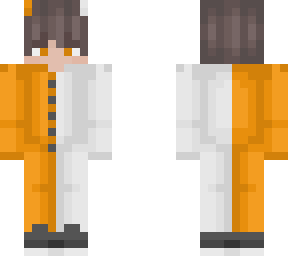 orange/white pyjamas skin