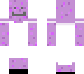 purple monster dude but its his wedding day