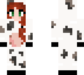 red head girl cow onesie
