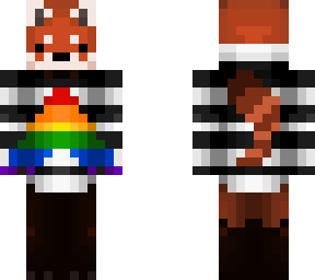 red panda wearing an ally hoodie