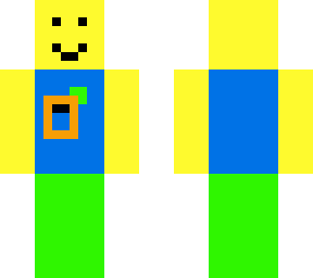 roblox noob with a orange on it