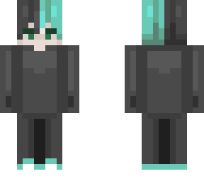 teal and grey half and half eboy