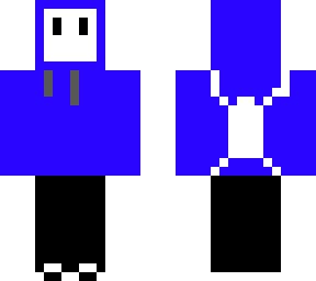 white man with blue clothes