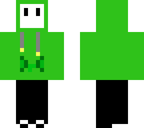 white man with green clothes